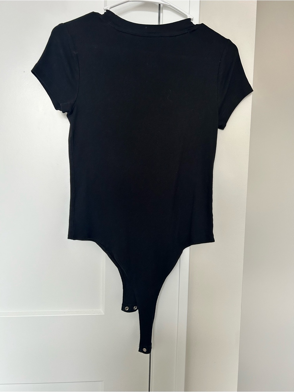 Women’s a new day Black Short-Sleeve One-Piece Thong Bodysuit